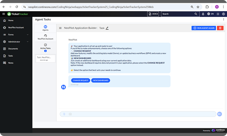 Change Request Flow via Chat
