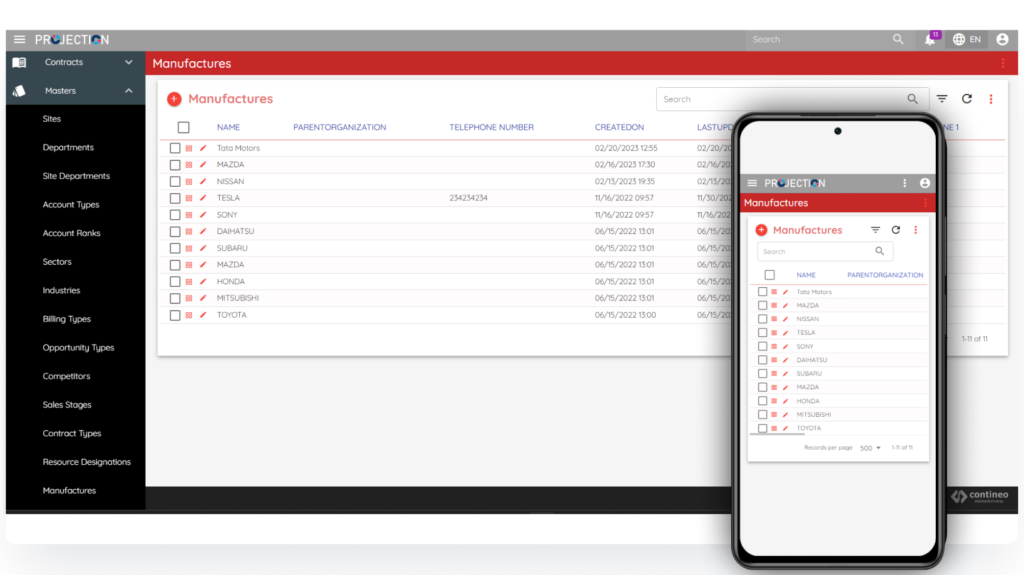 Responsive screens